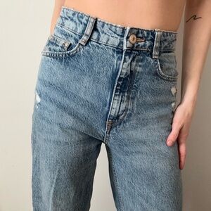 Zara High Rise Blue Jeans